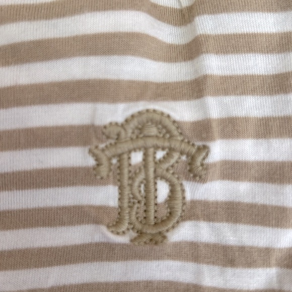 Tory Burch Striped Short Sleeve Logo T-Shirt - Picture 6 of 11